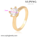13948 Fashion jewelry finger rings 18k gold zircon rings single stone designs for Women